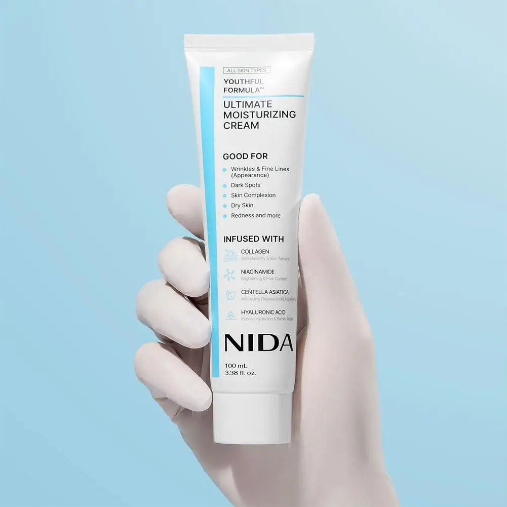 Crème Hydratante NIDA 100ml - Niacinamide Centella Asiatica Acide Hyaluronique Anti-Rides