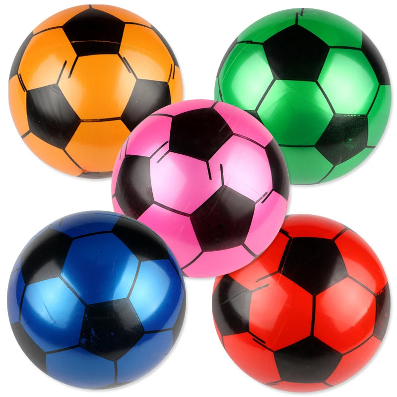 Ballon Football Enfants PVC Gonflable - Sport Match Élastique Couleur Aléatoire