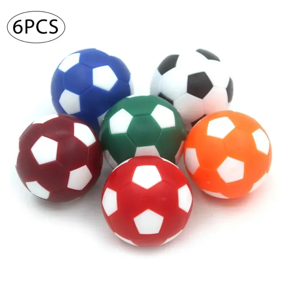 Mini Ballons Football Table 6pcs 32mm - Noir Blanc Baby-Foot Entraînement