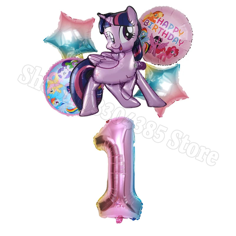 Ballons My Little Pony Chiffres 1-10 Licorne - Anniversaire Baby Shower Fête