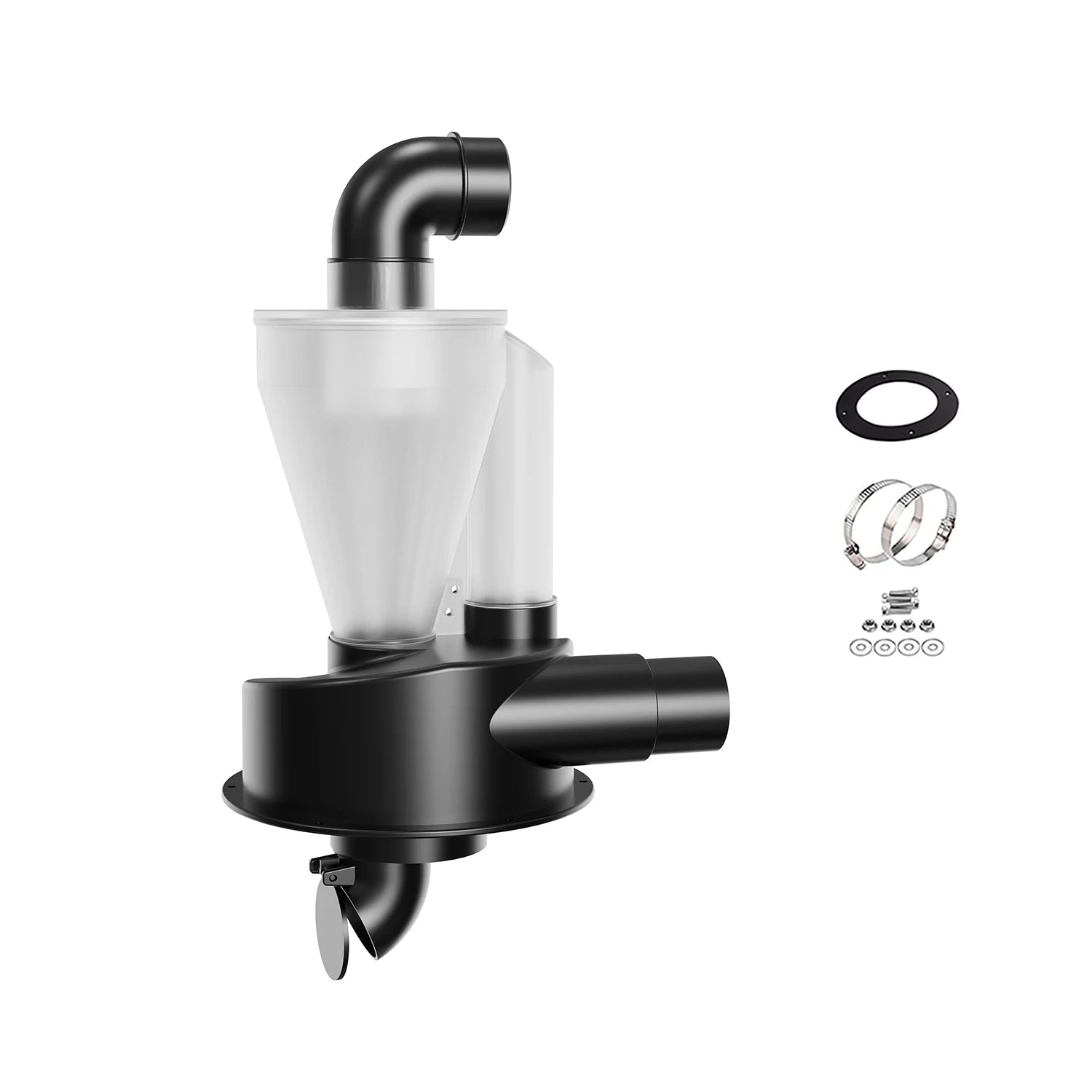 Collecteur de Poussière Cyclone 2.5'' - Séparateur Double Filtration Menuiserie