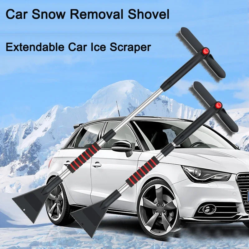 Pelle Neige Voiture Extensible Grattoir Glace - Brosse Pare-Brise Détachable Hiver