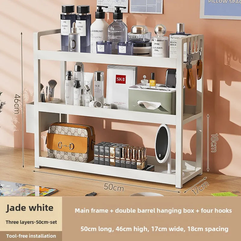 Étagère Rangement Bureau 3 Niveaux - Organisateur Gain d'Espace Antidérapant