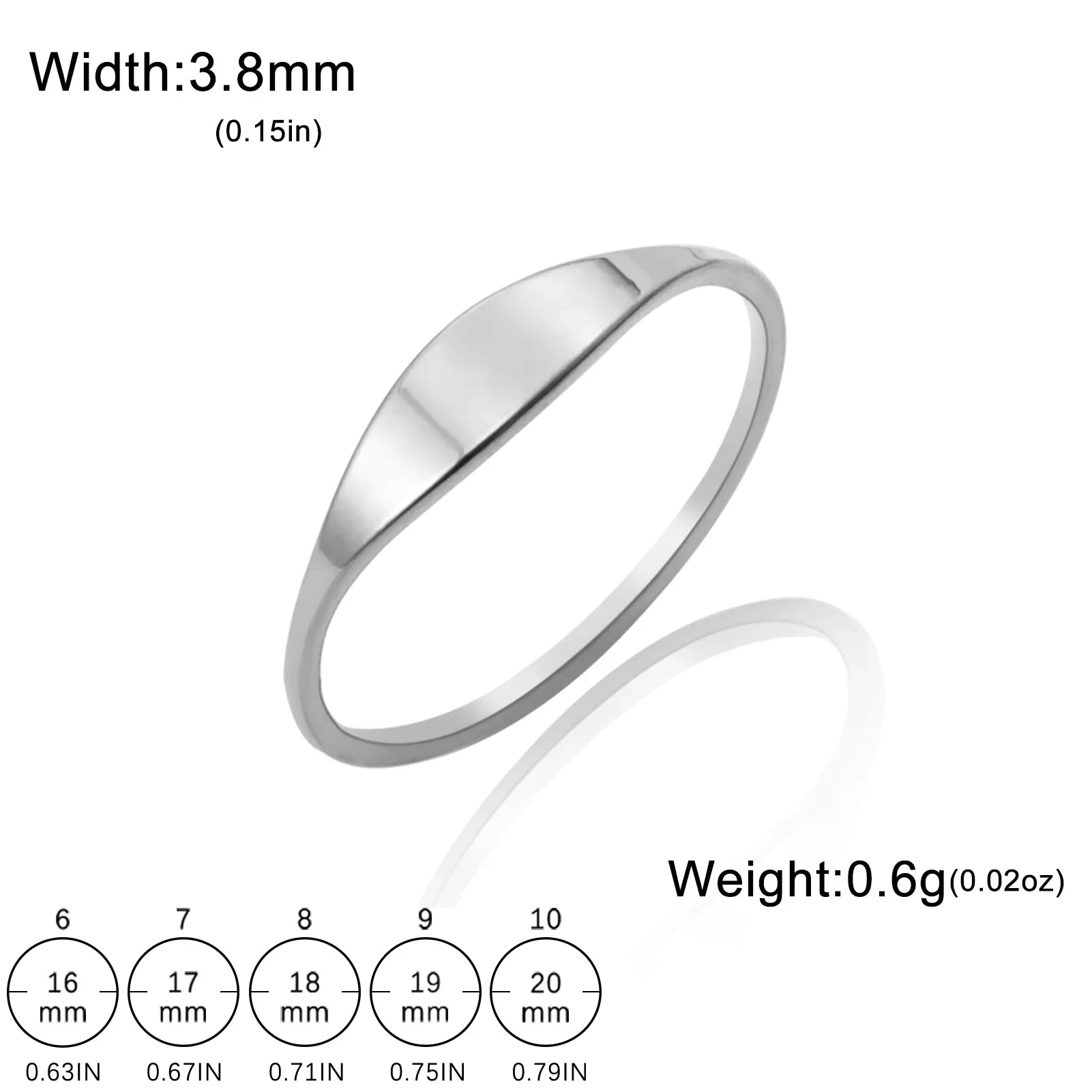 Bague Personnalisée Femme Acier Inoxydable Or - Gravure Nom Date Cadeau Noël