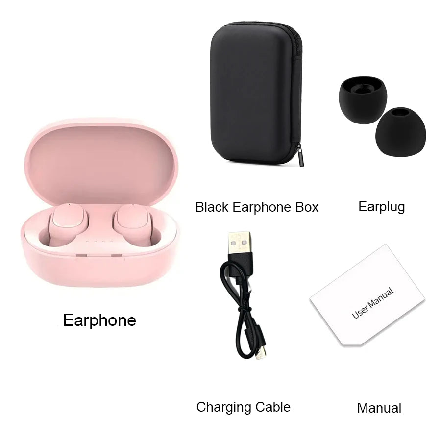 Écouteurs Sans Fil Intra-Auriculaires A6S - Stéréo Imperméables Running / A6S Bluetooth Headset In-ear Macaron 5.0 TWS Earbuds Waterproof