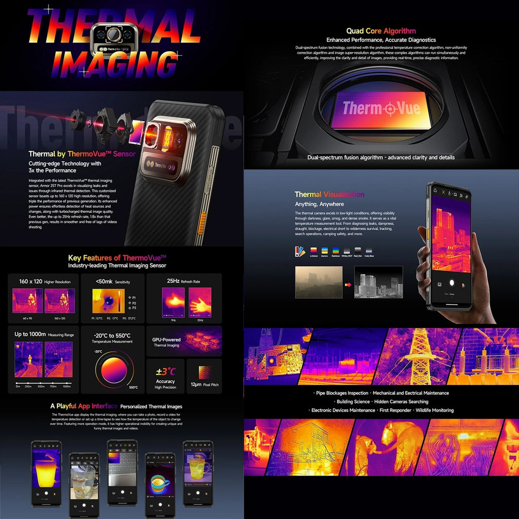 Smartphone Ulefone Armor 25T Pro 5G Thermal - Imagerie Thermique Android 14
