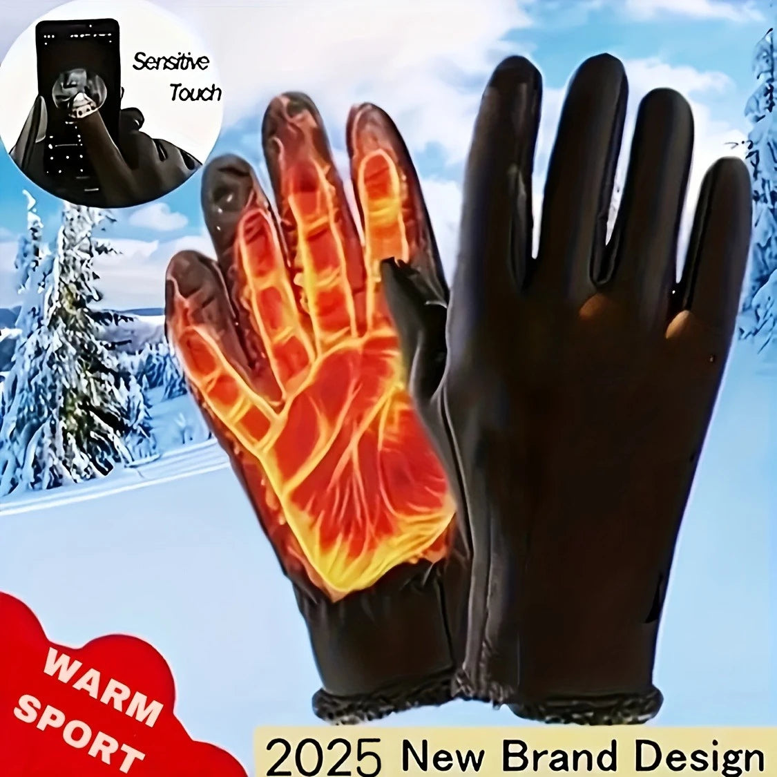 Gants Tactiles Chauffants Hiver - Ski Outdoor Homme Femme Unisexe