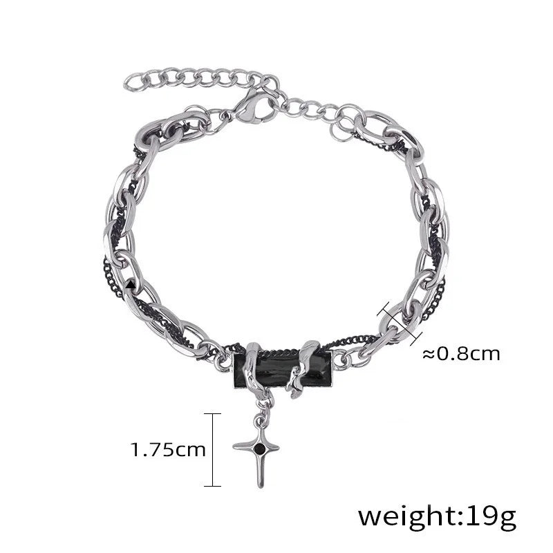 Bracelet Cuir Tressé Fait Main Charm - Homme Femme Jonc Bijou Unisexe