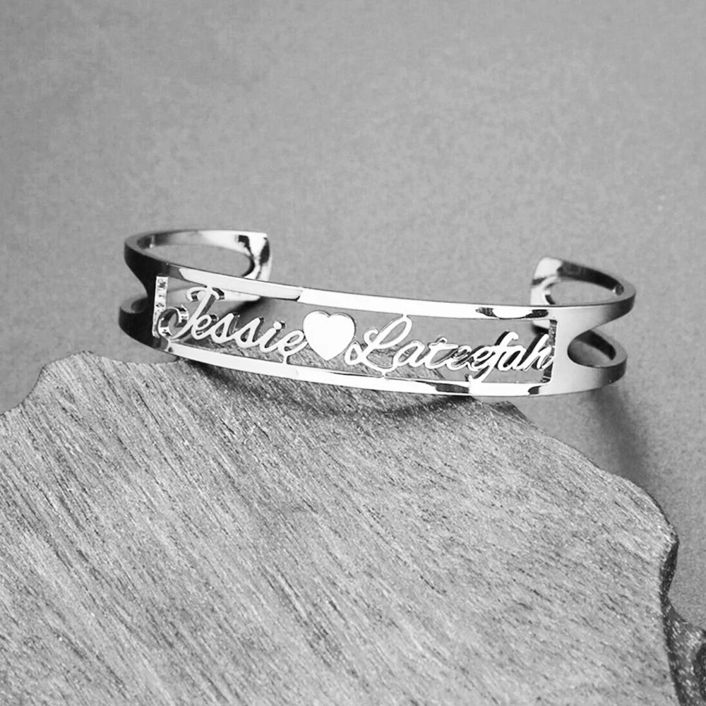 Bracelet Couple Personnalisé Nom Fait Main - Cadeau Anniversaire Amour