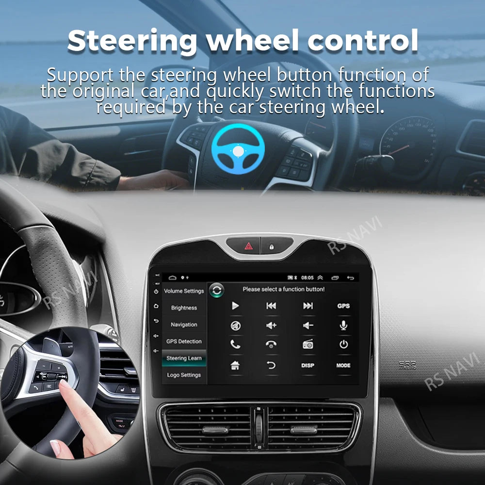 Radio Auto Android 15 Renault Clio 4 BH98 KH98 2016-2019 - 2K QLED CarPlay GPS