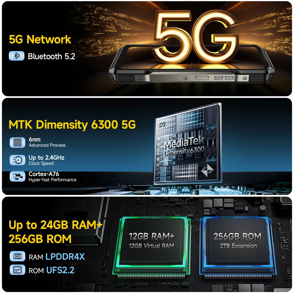 Smartphone Ulefone Armor 27T Pro 5G - Rugged 10600mAh 50MP 24GB+256GB