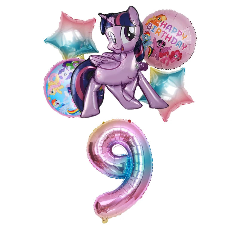Ballons My Little Pony Chiffres 1-10 Licorne - Anniversaire Baby Shower Fête
