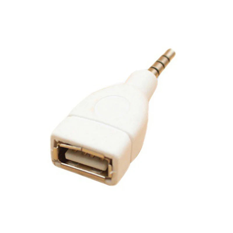 Adaptateur AUX vers USB Voiture 3.5mm Mâle - Convertisseur Audio Jack USB 2.0