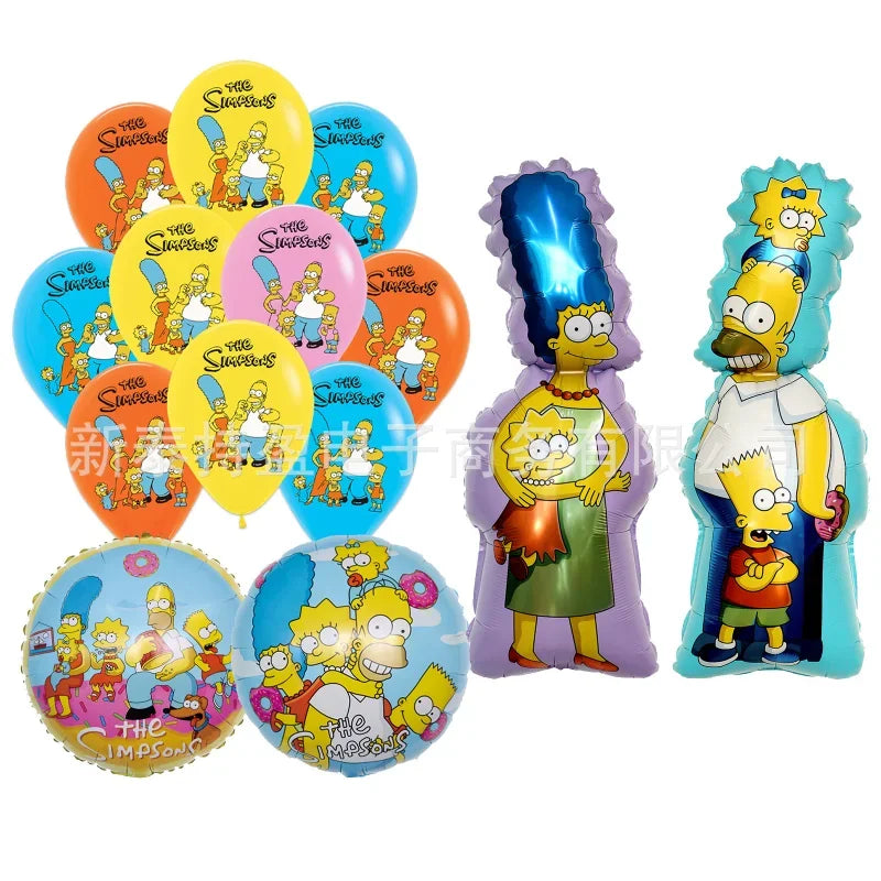 Ballons Simpsons Fête Anniversaire Enfants - Latex Foil Décoration Maison