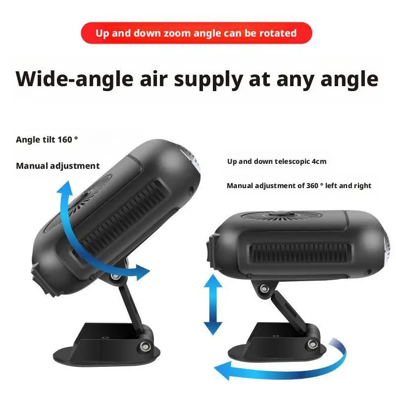 Chauffage Voiture 12V/24V Rotation 360° - Dégivreur Déembueur Ajustable Pare-Brise