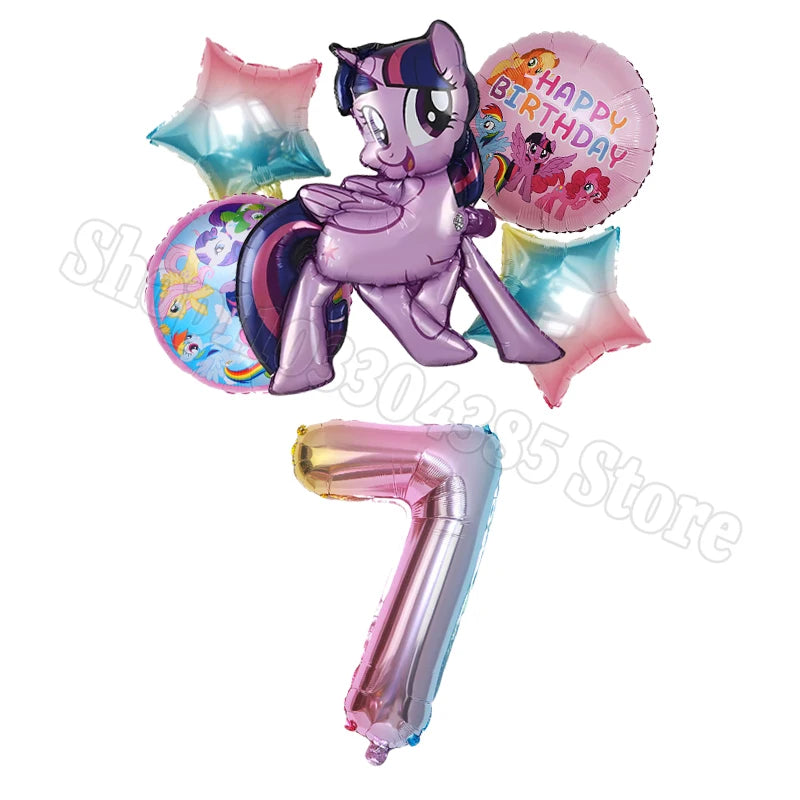 Ballons My Little Pony Chiffres 1-10 Licorne - Anniversaire Baby Shower Fête