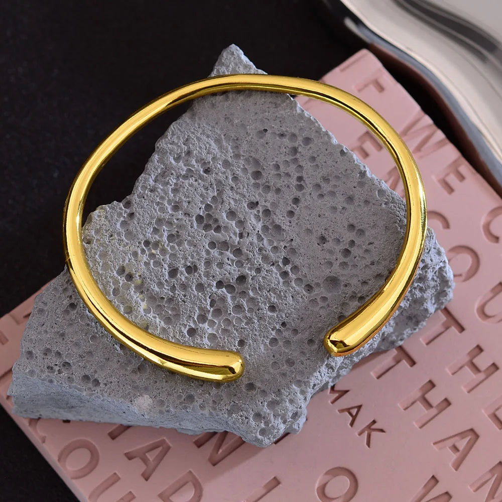 Bracelet Argent 925 Massif Vintage - Fait Main Simple Or Cadeau Anniversaire