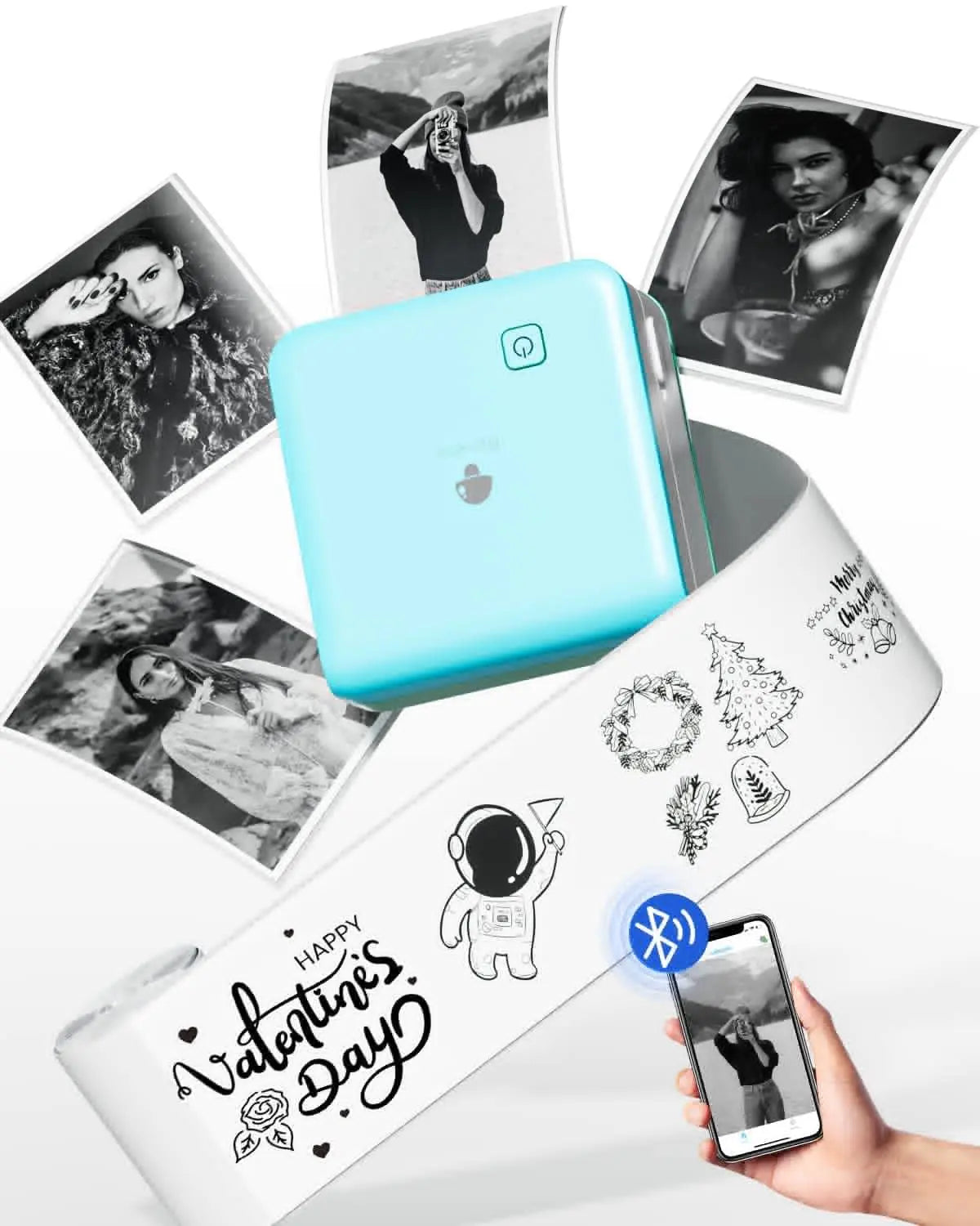 Imprimante Thermique Phomemo M02Pro Mini Portable Sans Fil 300dpi - Étiquettes 15-53mm