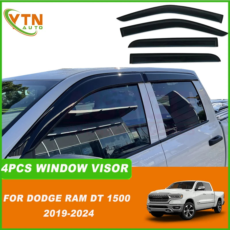 Déflecteurs Fenêtre Dodge Ram DT 1500 2019-2024 - Pare-Pluie Vent Accessoires