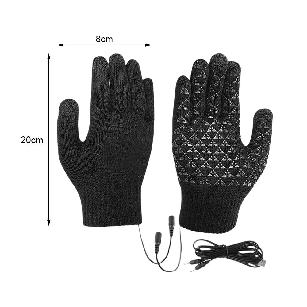 Gants Chauffants USB Hiver Écran Tactile - Thermiques Coupe-Vent Moto Vélo
