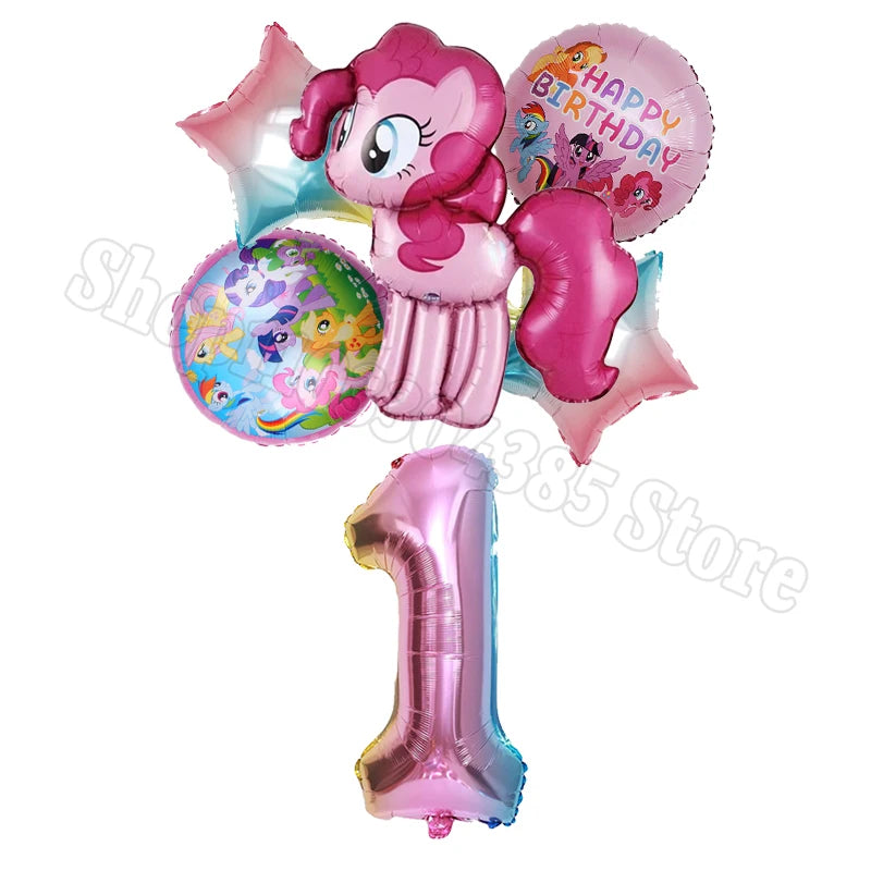 Ballons My Little Pony Chiffres 1-10 Licorne - Anniversaire Baby Shower Fête