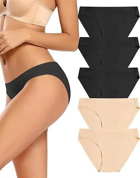 Lot 5 Culottes Bikini Femme DeanFire - Sans Couture Respirantes Confort