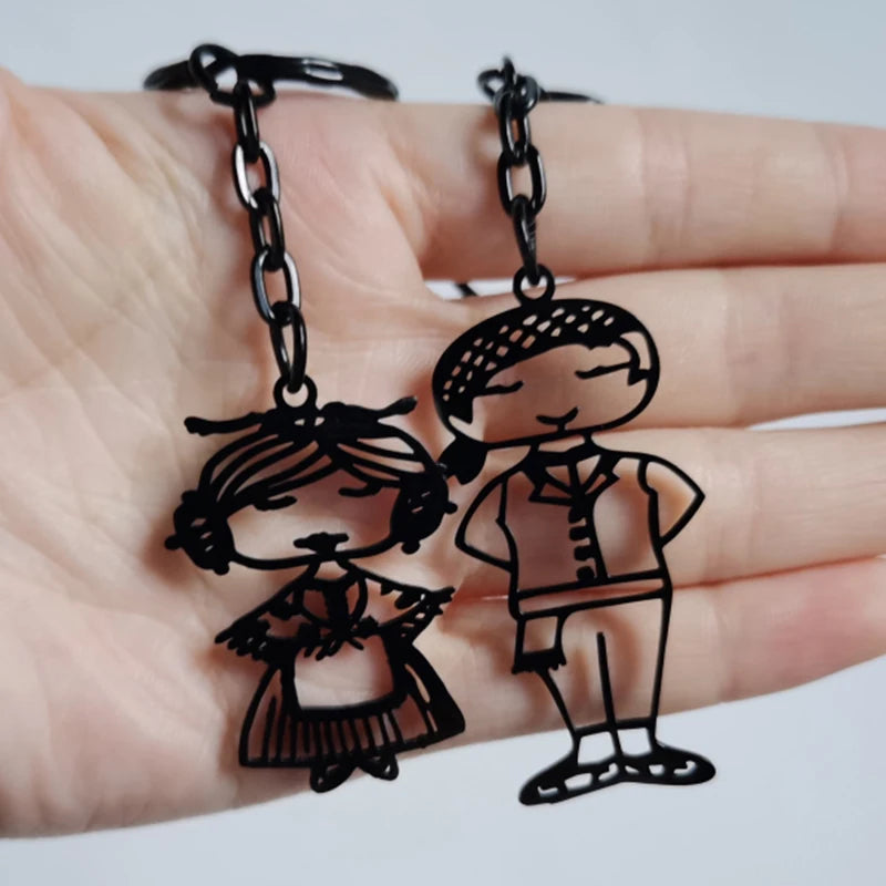 Collier Dessin Enfant Personnalisé Acier Inoxydable - Pendentif Artwork Logo Cadeau