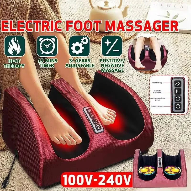 Masseur Pieds Électrique Chauffant - Thérapie Shiatsu Compression Relaxation