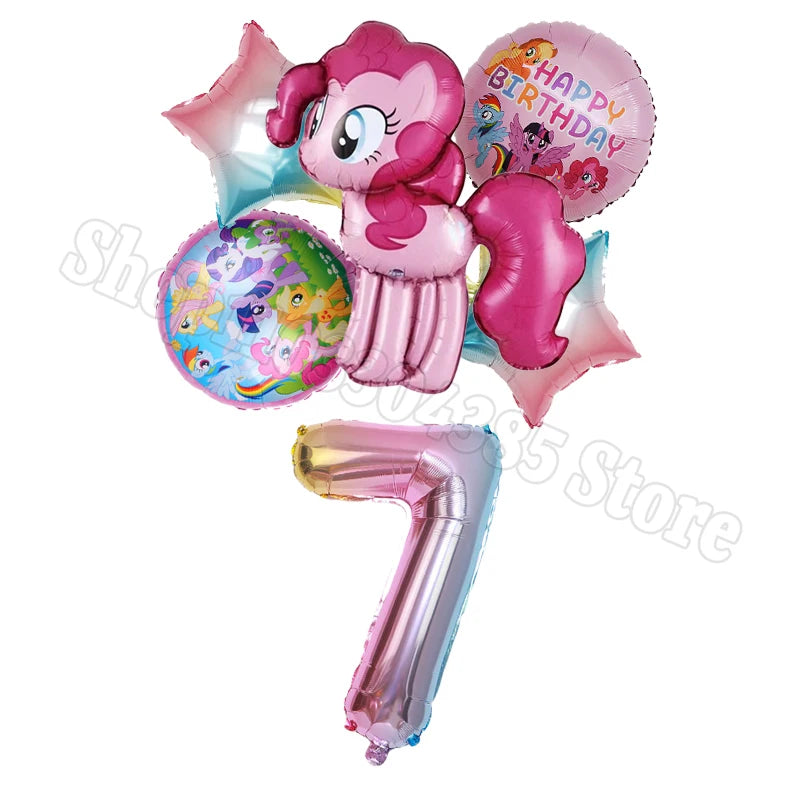 Ballons My Little Pony Chiffres 1-10 Licorne - Anniversaire Baby Shower Fête