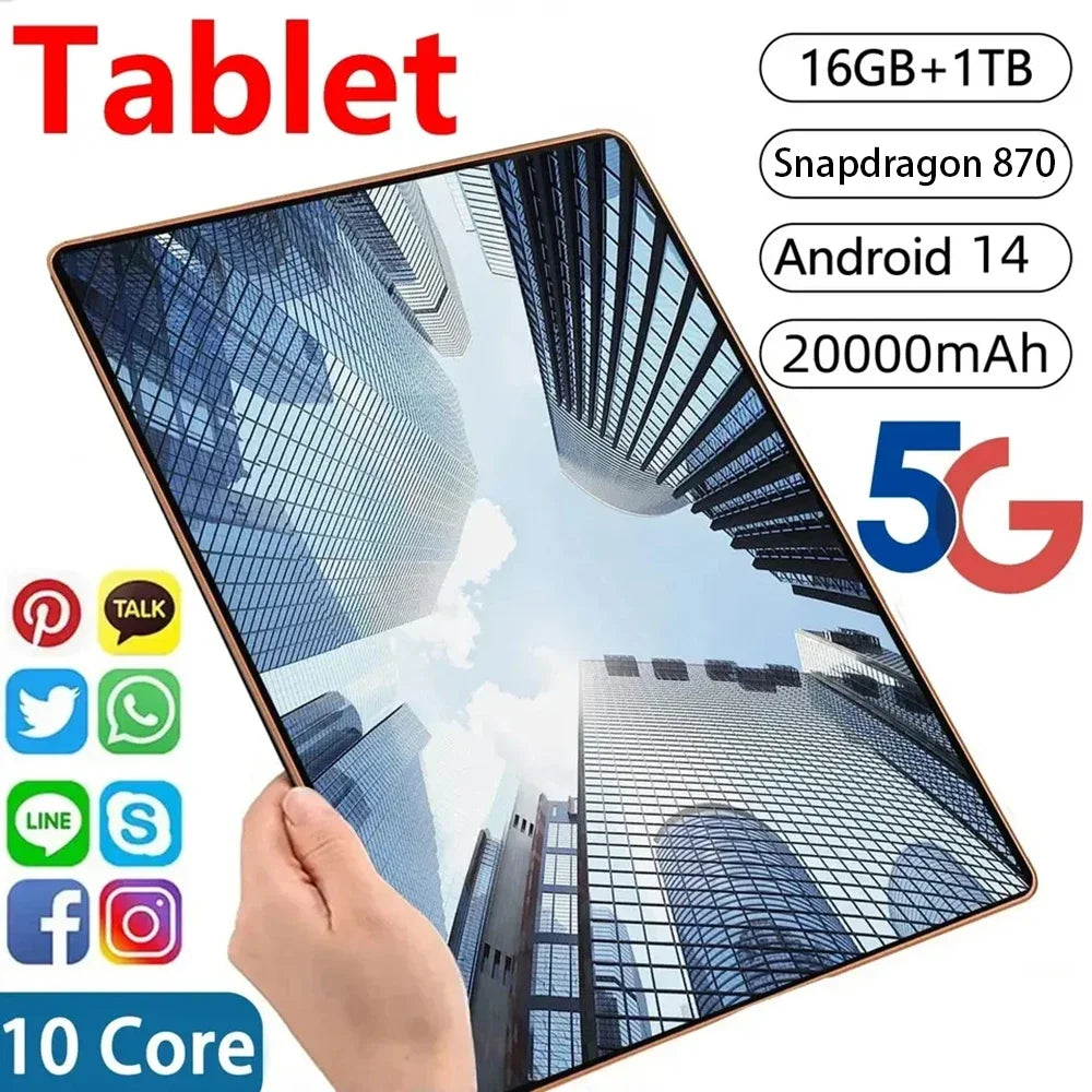 Tablette Pad 15 Pro 2025 22GB+2TB Android 14 Snapdragon 870 - 5G 20000mAh 4K