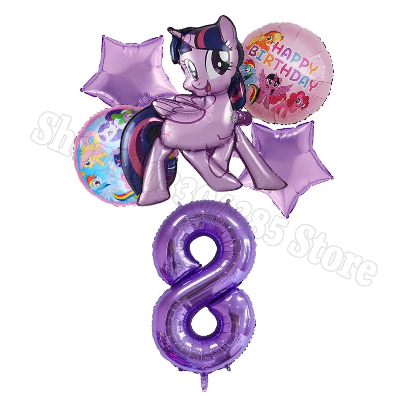 Ballons My Little Pony Chiffres 1-10 Licorne - Anniversaire Baby Shower Fête