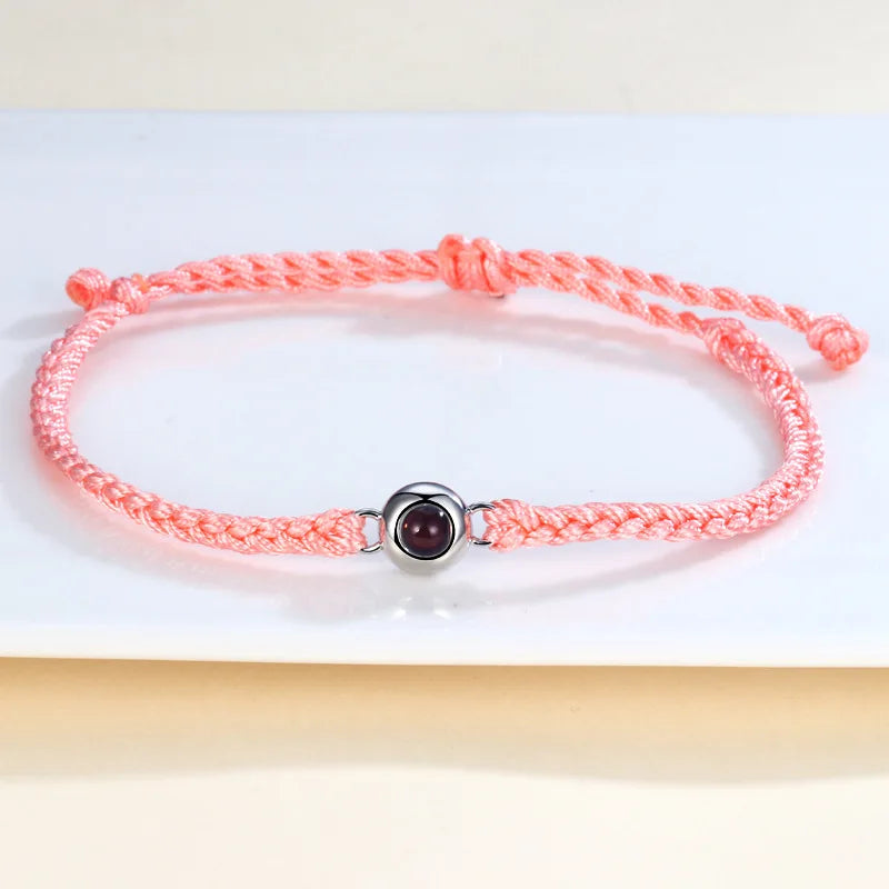 Bracelet Photo Personnalisé Intérieur - Homme Femme Identification Mémorial