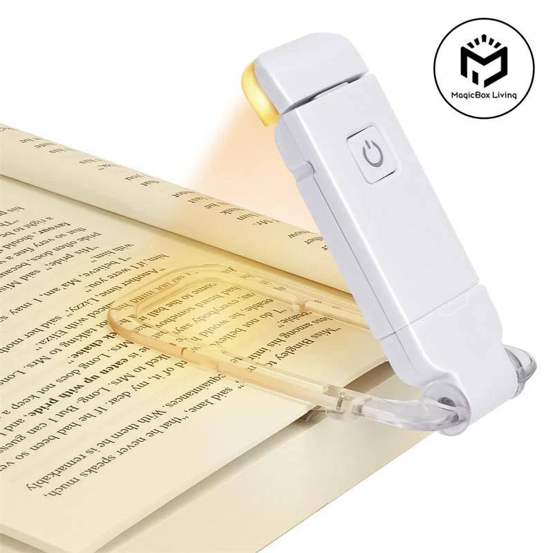 Lampe Lecture LED USB Rechargeable Clip - Protection Yeux Marque-Page Portable