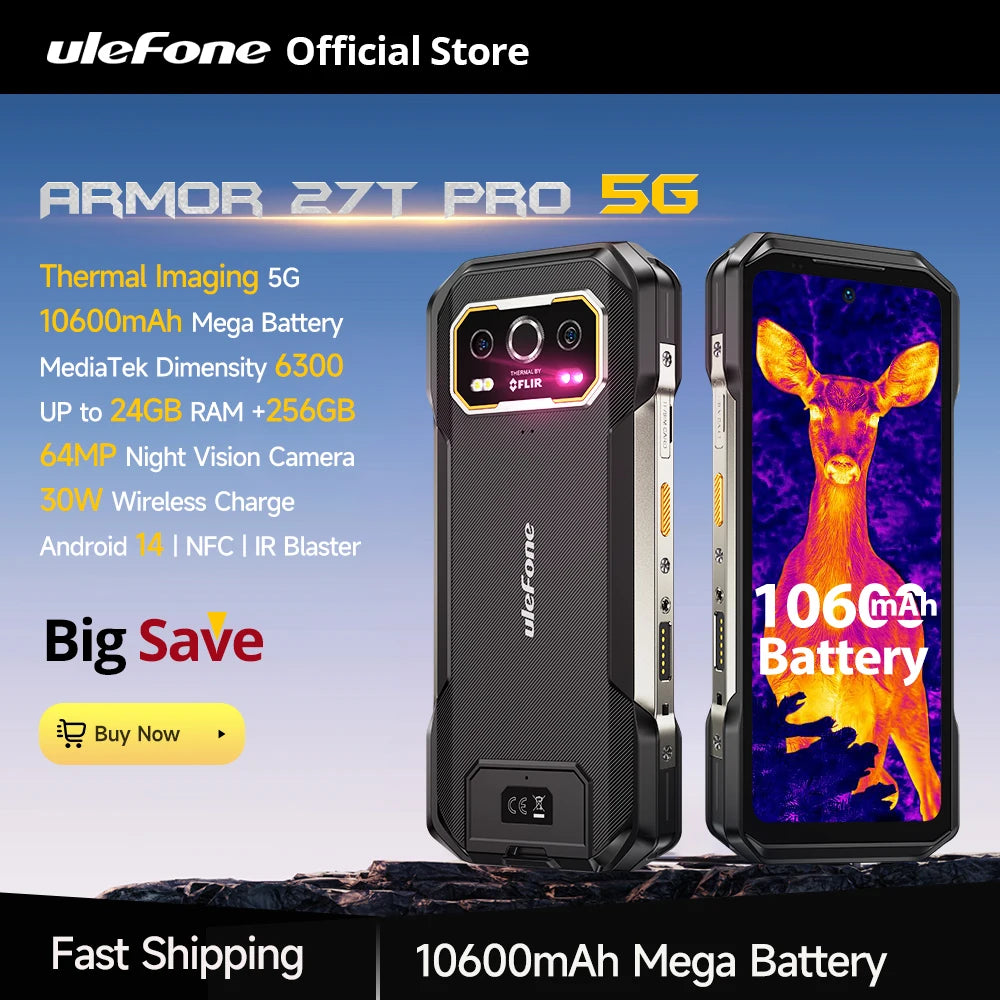 Smartphone Ulefone Armor 27T Pro 5G - Rugged 10600mAh 50MP 24GB+256GB