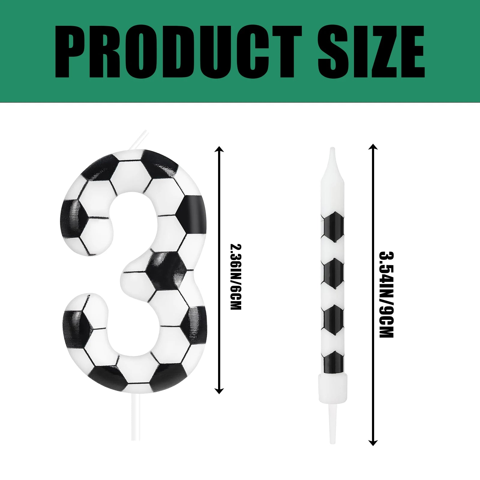 Bougies Anniversaire Football 7pcs - Thème Soccer Sport Gâteau Enfants