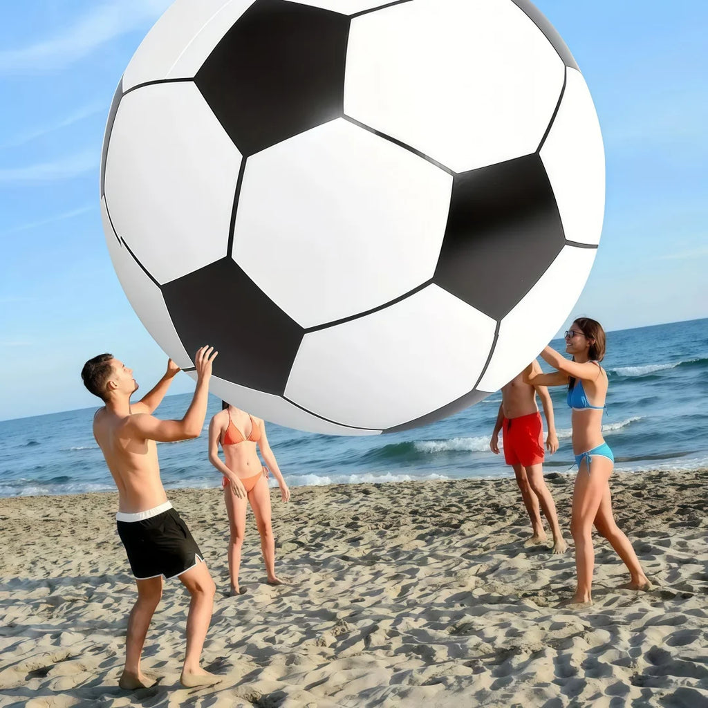 Ballon Football Gonflable Géant PVC Épais - Jeux Outdoor Plage École Sport