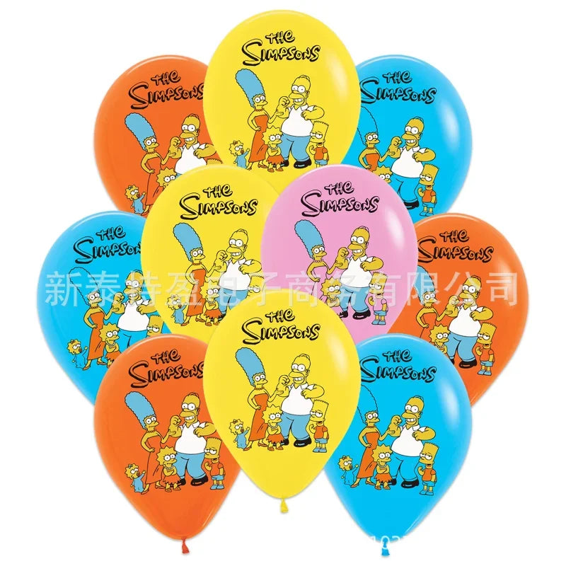 Ballons Simpsons Fête Anniversaire Enfants - Latex Foil Décoration Maison