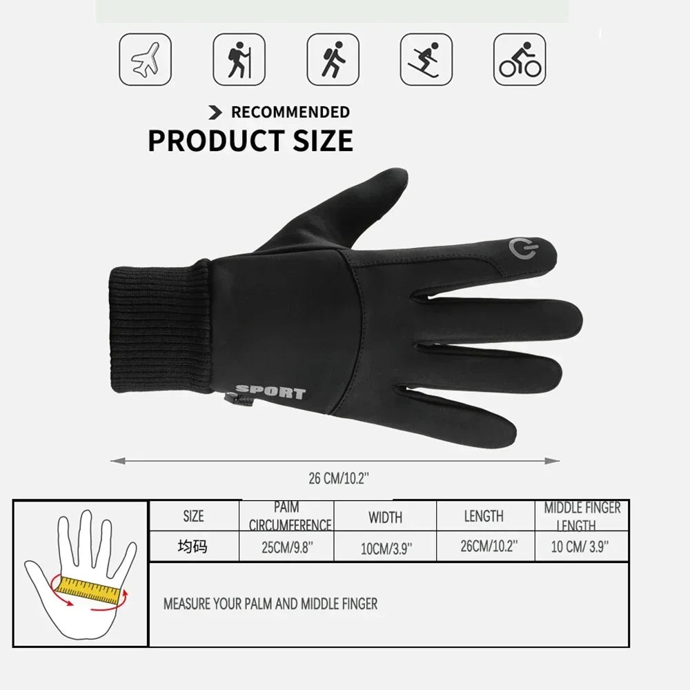 Gants Thermiques Tactiles Homme Femme - Antidérapants Coupe-Vent Cyclisme Randonnée