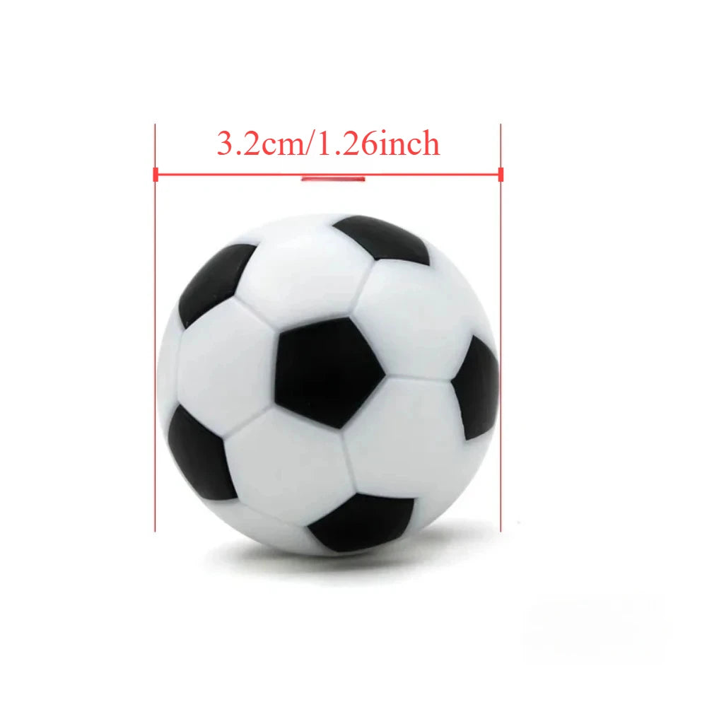 Mini Ballons Football Table 6pcs 32mm - Noir Blanc Baby-Foot Entraînement