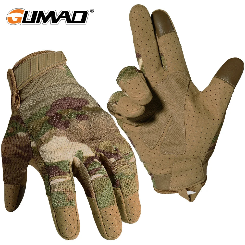 Gants Tactiques Camouflage Écran Tactile - Chasse Tir Sport Vélo Antidérapant