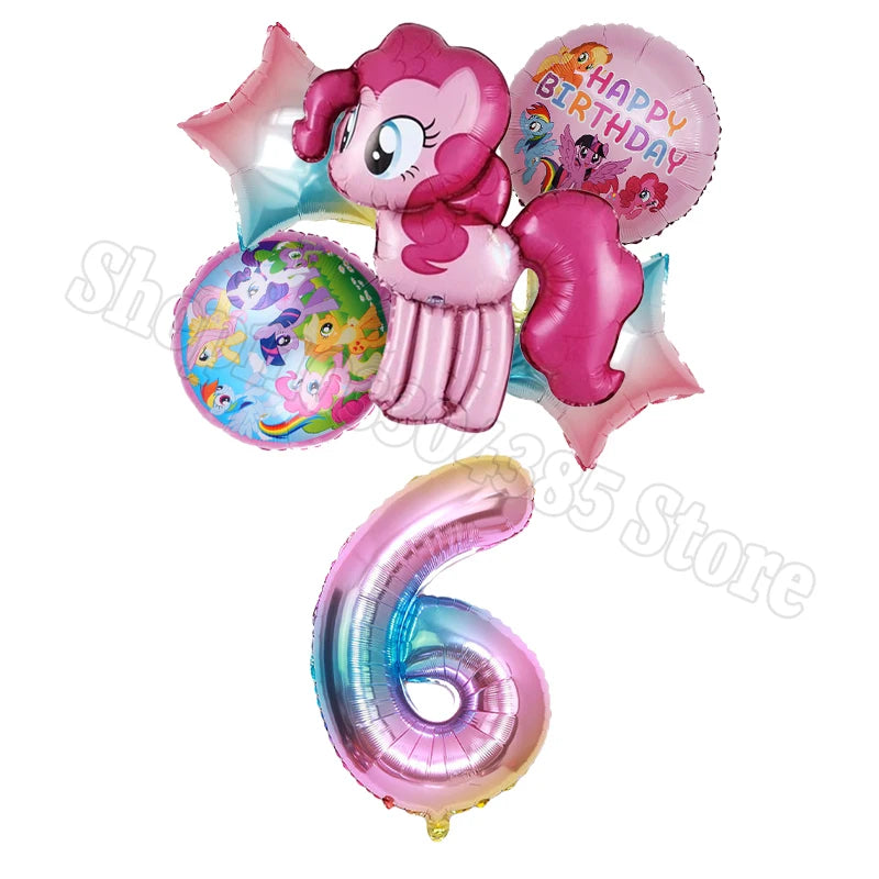 Ballons My Little Pony Chiffres 1-10 Licorne - Anniversaire Baby Shower Fête