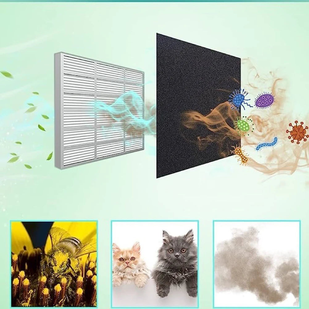 Filtre Climatisation Carbone Actif 100x40cm - Éponge Purificateur d'Air