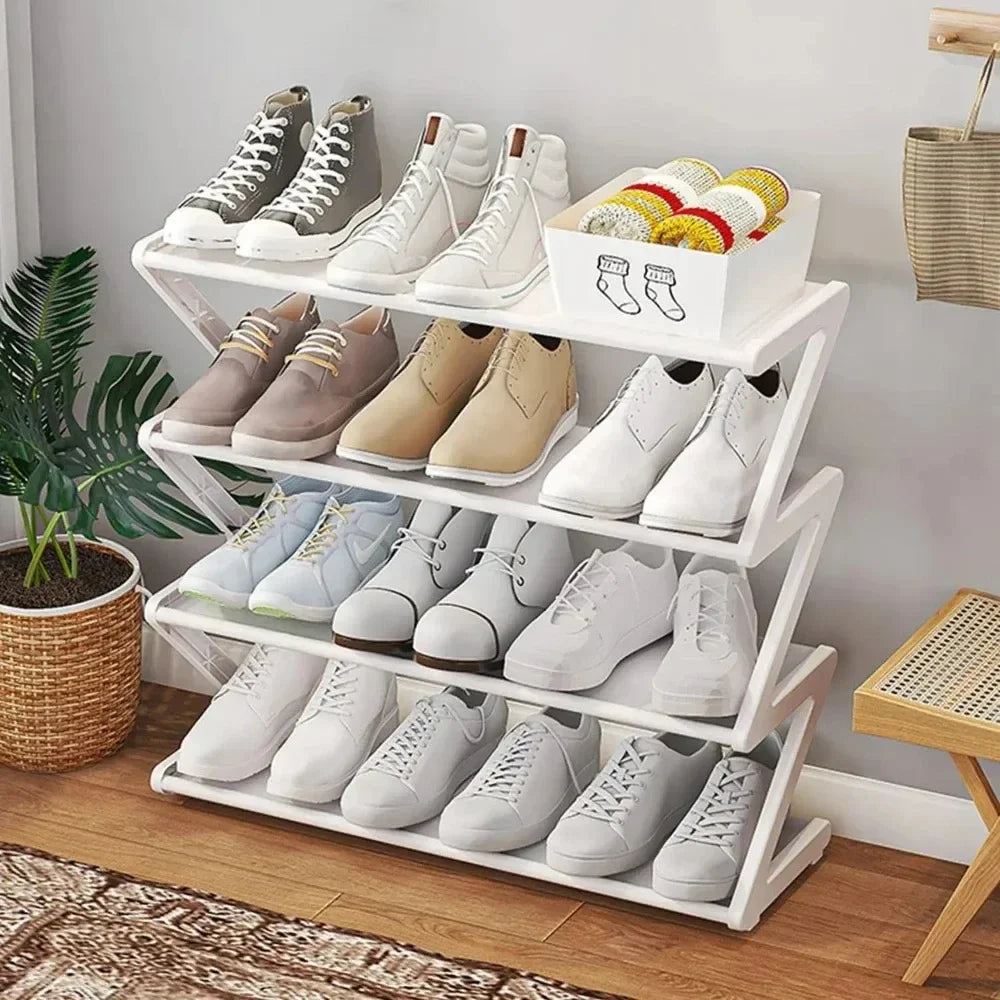 Meuble Chaussures 4 Niveaux Moderne - Organisateur Entrée Gain d'Espace Appartement