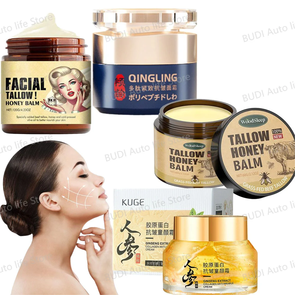 Crème Hydratante Ginseng/Beef Tallow Miel - Nourrissante Éclaircissante Coréenne