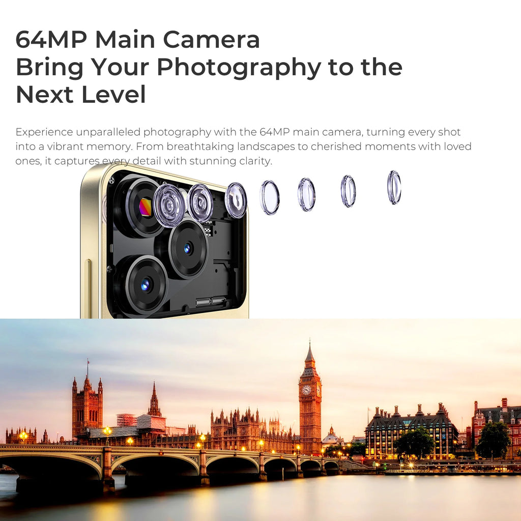 Smartphone OUKITEL C69 Android 15 - Écran 7.2" 24GB RAM 256GB 6000mAh