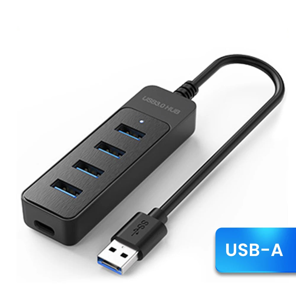 Hub USB 3.0 4 Ports avec USB-C Charge Rapide - Splitter Multifonction Laptop PC
