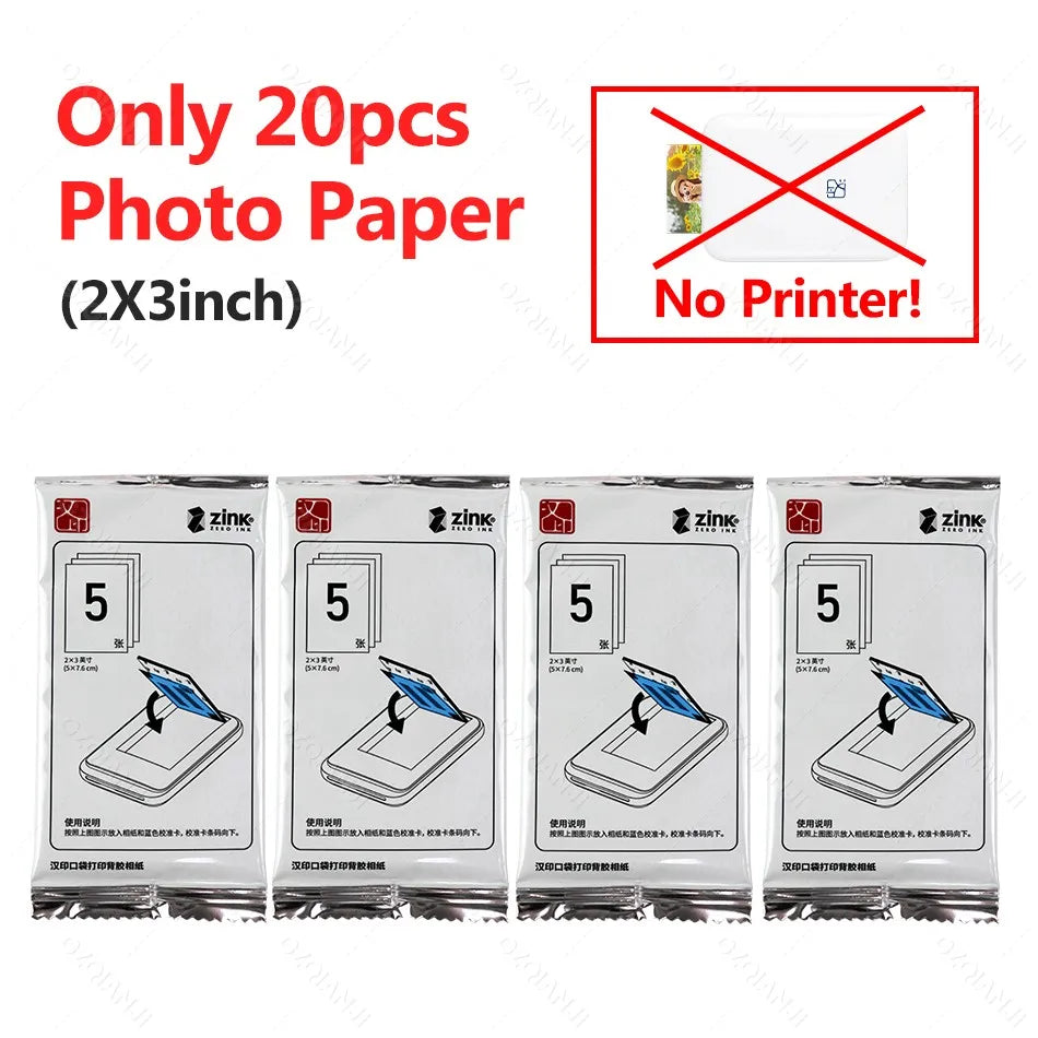 Imprimante Photo Portable HPRT 2x3'' Sans Fil Zink - Stickers Autocollants