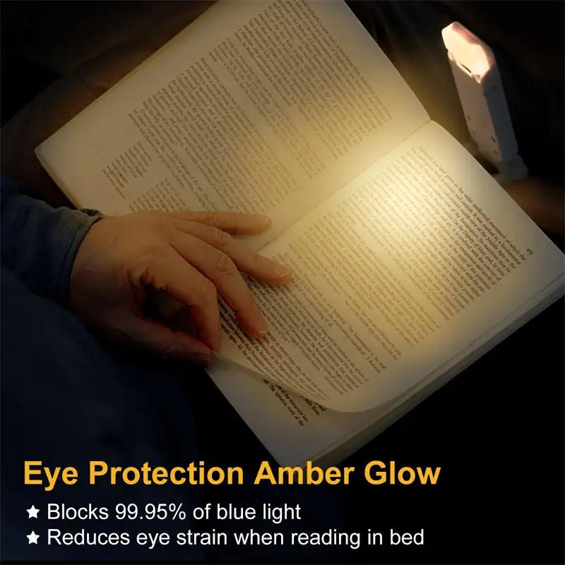 Lampe Lecture LED USB Rechargeable Clip - Protection Yeux Marque-Page Portable