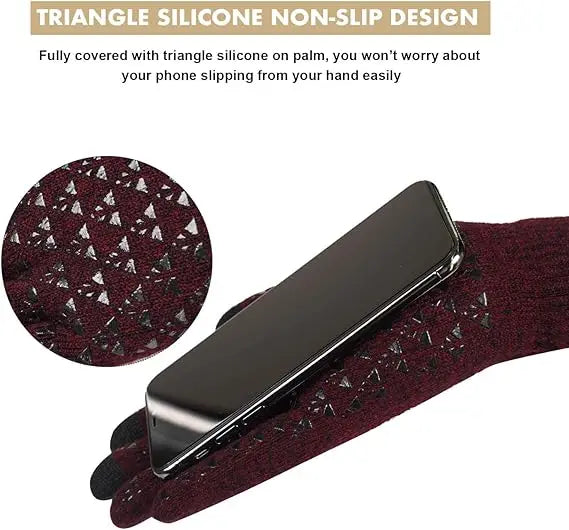 Gants Hiver Tactiles Homme Femme - Épais Antidérapants Gel Silicone Thermiques