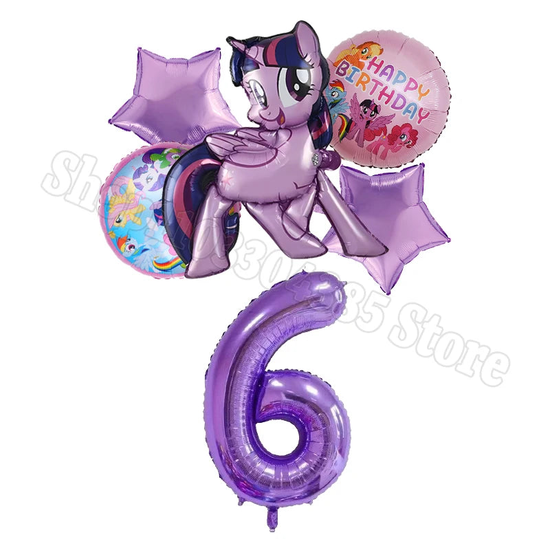 Ballons My Little Pony Chiffres 1-10 Licorne - Anniversaire Baby Shower Fête